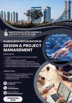 M.ARCH WITH SPECIALIZATION IN DESIGN &amp; PROJECT MANAGEMENT